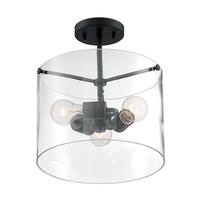 Nuvo Lighting 3 Light 120 volt Matte Black Ceiling Light Fixture