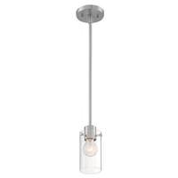 Nuvo Lighting 1 Light 120 volt Brushed Nickel Indoor Mini Pendant Light Fixture