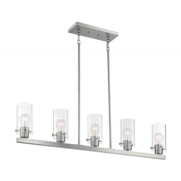 5 Light 120 volt Brushed Nickel Island Pendant