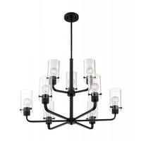 Nuvo Lighting 9 Light 120 volt Matte Black Chandelier