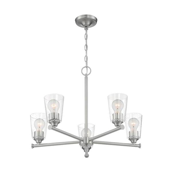 5 Light 120 volt Brushed Nickel Chandelier