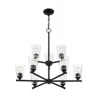 Nuvo Lighting 9 Light 120 volt Matte Black Chandelier