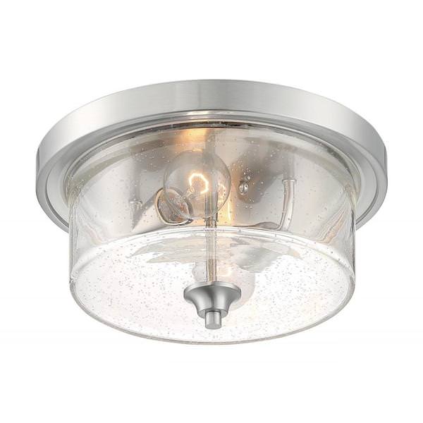 2 Light 120 volt Brushed Nickel Ceiling Light Fixture