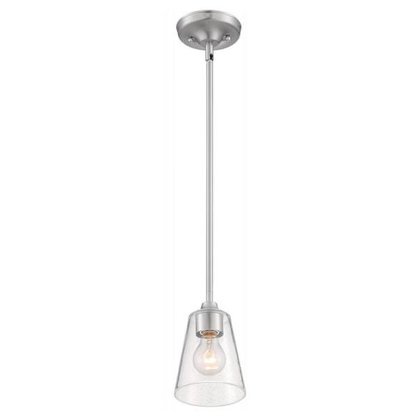 1 Light 120 volt Brushed Nickel Indoor Mini Pendant Light Fixture