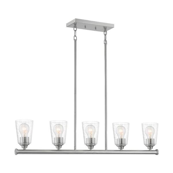 5 Light 120 volt Brushed Nickel Island Pendant