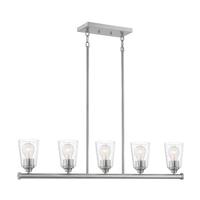 Nuvo Lighting 5 Light 120 volt Brushed Nickel Island Pendant