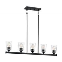 Nuvo Lighting 5 Light 120 volt Matte Black Island Pendant
