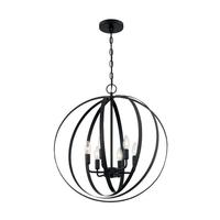 Nuvo Lighting 6 Light 120 volt Matte Black Pendant Light Fixture