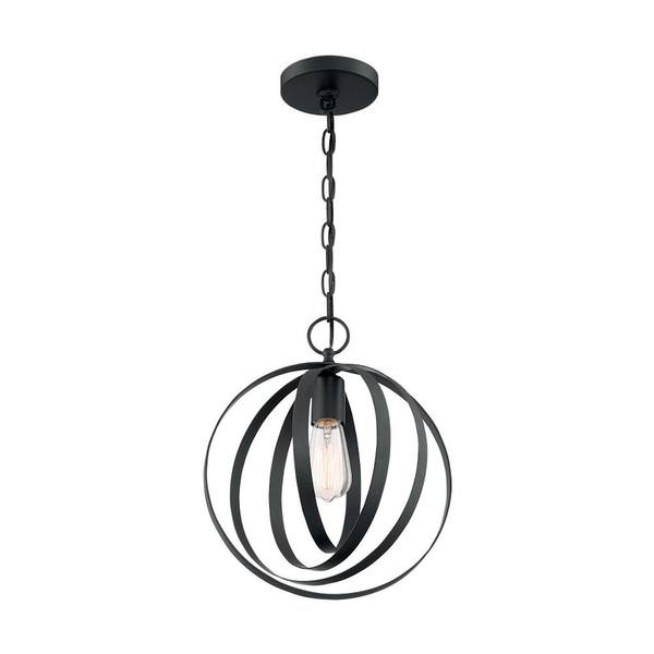 1 Light 120 volt Matte Black Pendant Light Fixture