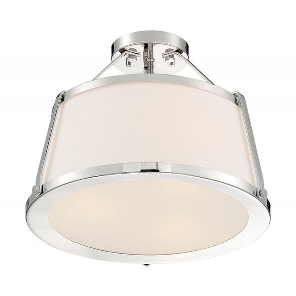 3 Light 120 volt Polished Nickel Ceiling Light Fixture
