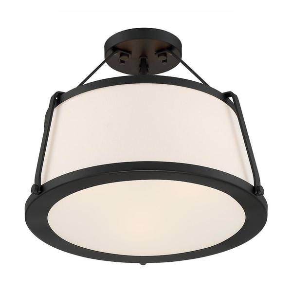 3 Light 120 volt Matte Black Ceiling Light Fixture