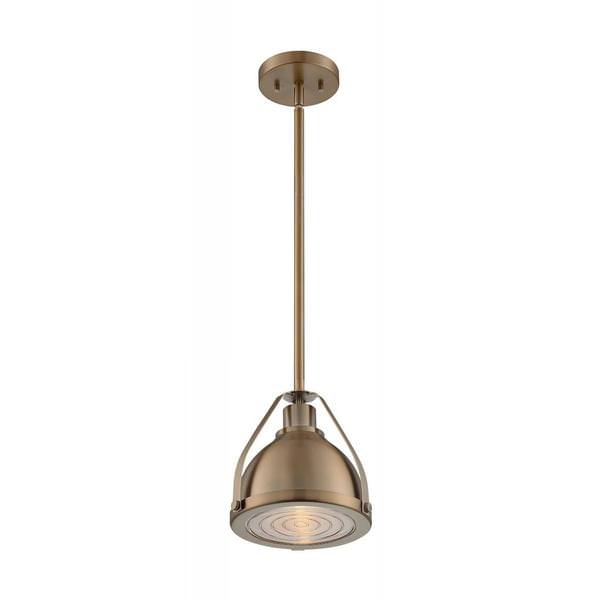 1 Light 120 volt Burnished Brass Pendant Light Fixture