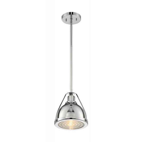1 Light 120 volt Polished Nickel Pendant Light Fixture