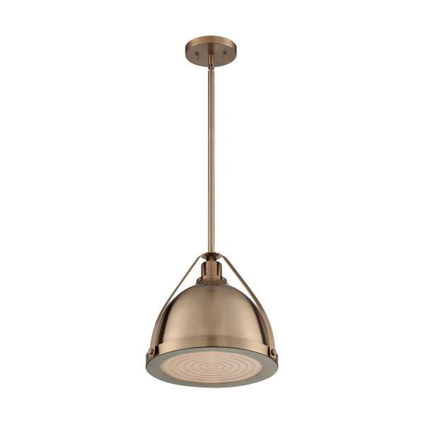 1 Light 120 volt Burnished Brass Pendant Light Fixture