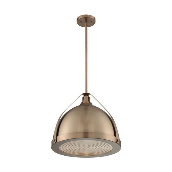 1 Light 120 volt Burnished Brass Pendant Light Fixture