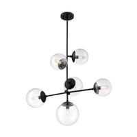 Nuvo Lighting 6 Light 120 volt Matte Black Pendant Light Fixture