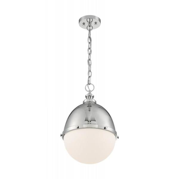 1 Light 120 volt Polished Nickel Pendant Light Fixture