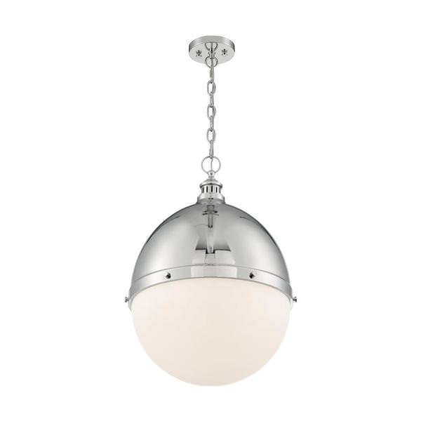 1 Light 120 volt Polished Nickel Pendant Light Fixture
