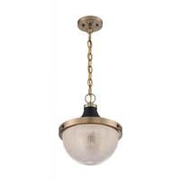 Nuvo Lighting 1 Light 120 volt Burnished Brass with Black Accents Pendant Light Fixture