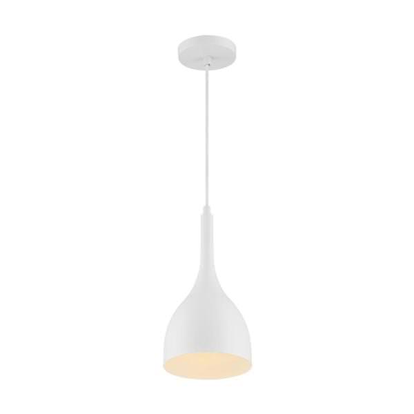 1 Light 120 volt Matte White Pendant Light Fixture