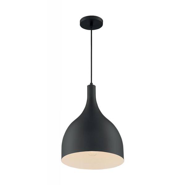 1 Light 120 volt Matte Black Pendant Light Fixture
