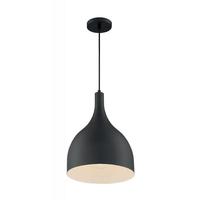 Nuvo Lighting 1 Light 120 volt Matte Black Pendant Light Fixture