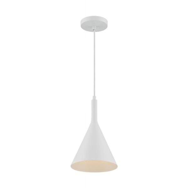 1 Light 120 volt Matte White Pendant Light Fixture