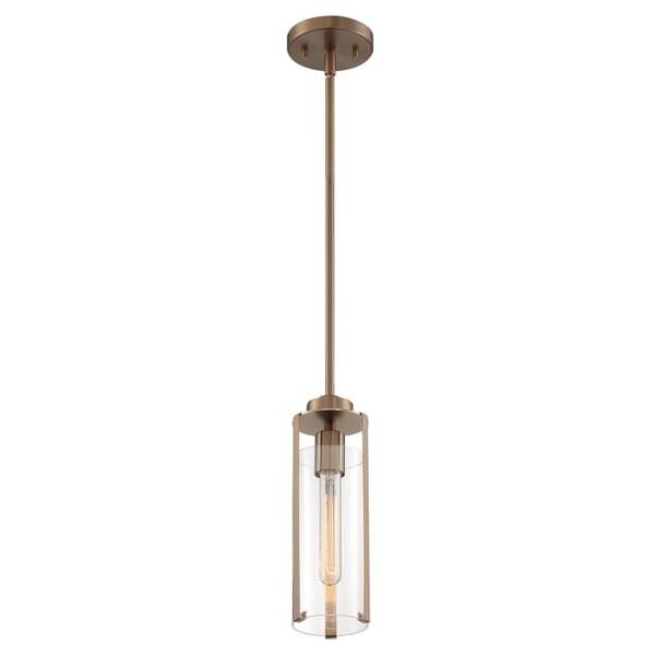 1 Light 120 volt Burnished Brass Indoor Mini Pendant Light Fixture