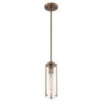 Nuvo Lighting 1 Light 120 volt Burnished Brass Indoor Mini Pendant Light Fixture