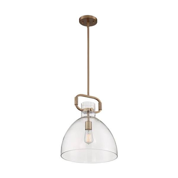 1 Light 120 volt Burnished Brass Pendant Light Fixture