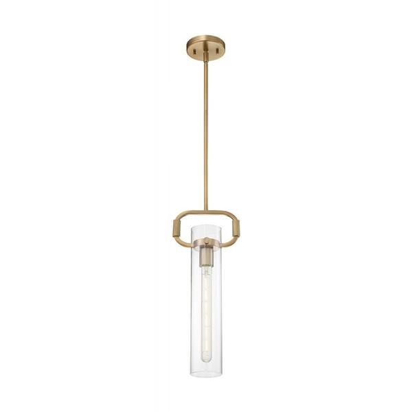 1 Light 120 volt Burnished Brass Pendant Light Fixture