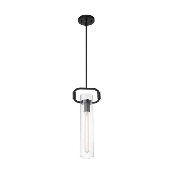 1 Light 120 volt Matte Black Pendant Light Fixture