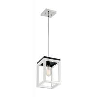 Nuvo Lighting 1 Light 120 volt Polished Nickel with Black Accents Pendant Light Fixture