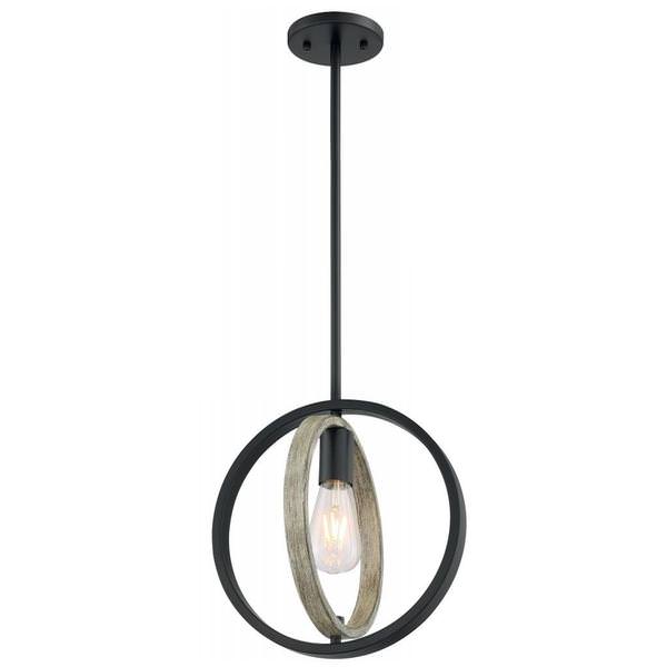 1 Light 120 volt Black Indoor Mini Pendant Light Fixture