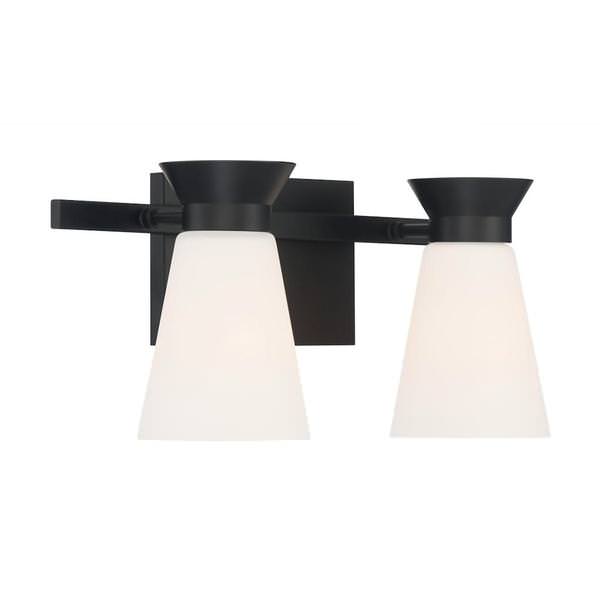 2 Light 120 volt Black Vanity Light Fixture