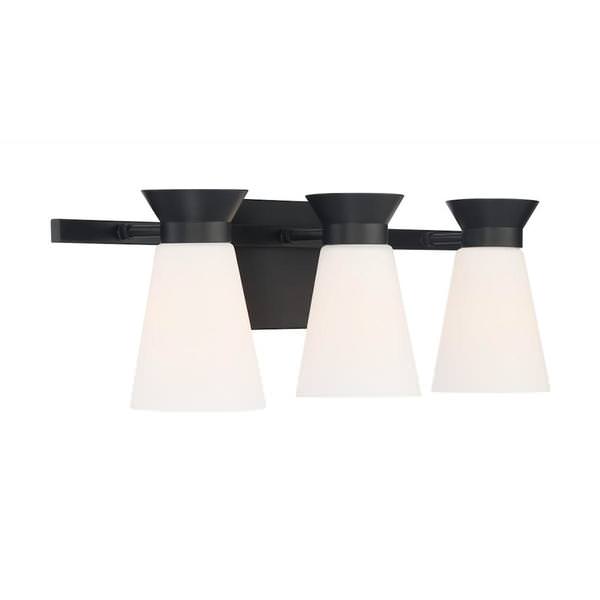 3 Light 120 volt Black Vanity Light Fixture