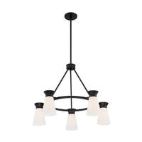 Nuvo Lighting 5 Light 120 volt Black Chandelier Light Fixture