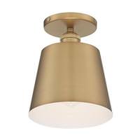 Nuvo Lighting 1 Light 120 volt Brushed Brass with White Accents Ceiling Light