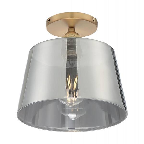 1 Light 120 volt Brushed Brass Ceiling Light