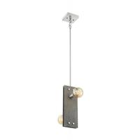 Nuvo Lighting 2 Light 120 volt Driftwood with Brushed Nickel Accents Pendant