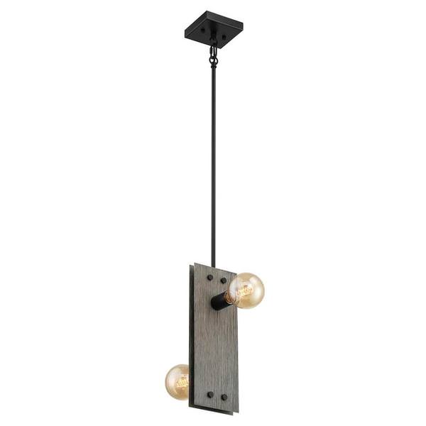 2 Light 120 volt Driftwood Indoor Mini Pendant Light Fixture