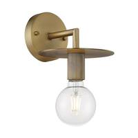 Nuvo Lighting 1 Light 120 volt Vintage Brass Indoor Wall Sconce