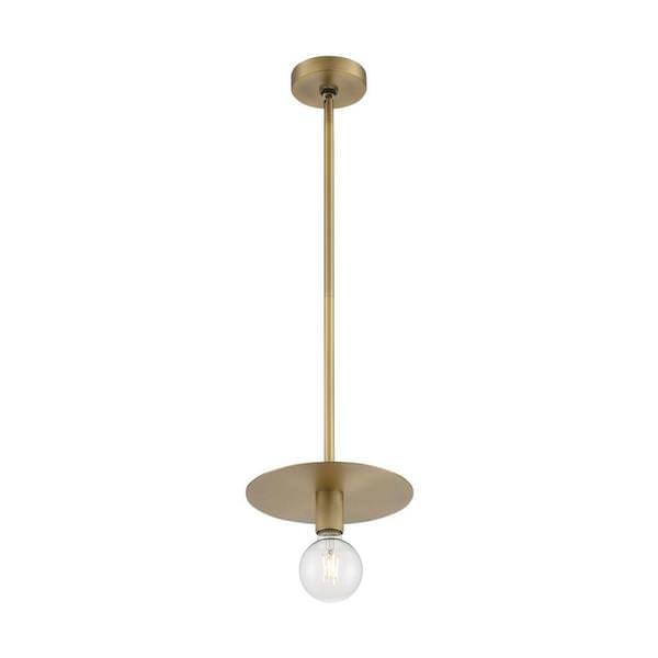 1 Light 120 volt Vintage Brass Indoor Mini Pendant Light Fixture