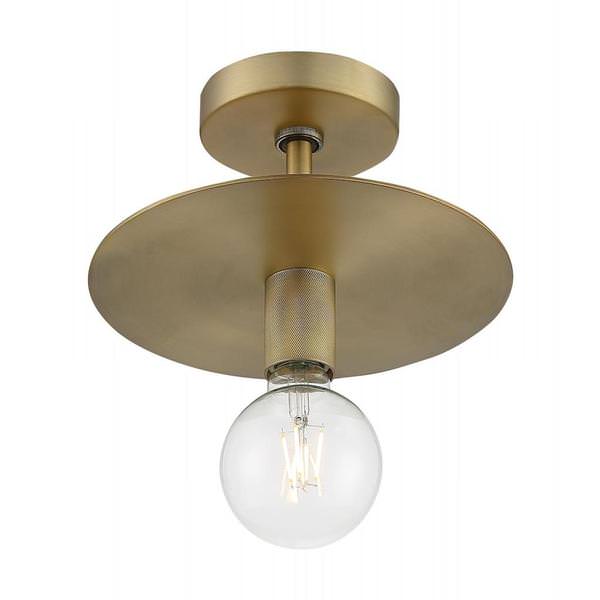 1 Light 120 volt Vintage Brass Ceiling Light