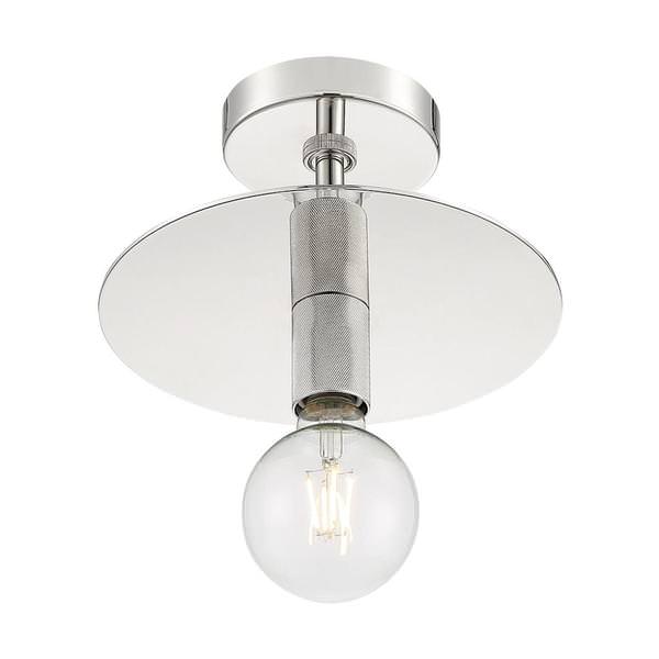 1 Light 120 volt Polished Nickel Ceiling Light