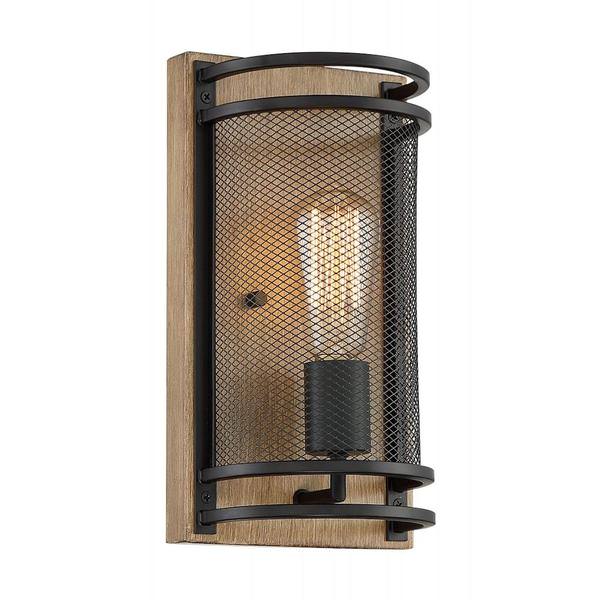 1 Light 120 volt Black Indoor Wall Sconce