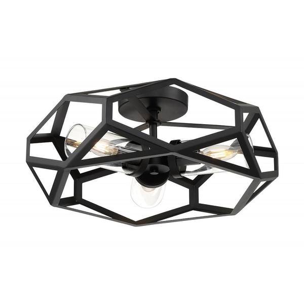 3 Light 120 volt Black Ceiling Light Fixture