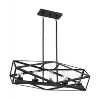 Nuvo Lighting 5 Light 120 volt Black Island Pendant