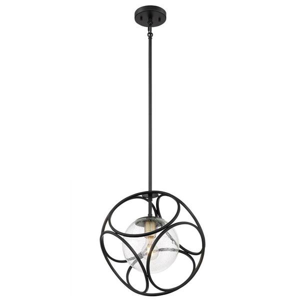 1 Light 120 volt Black Indoor Mini Pendant Light Fixture