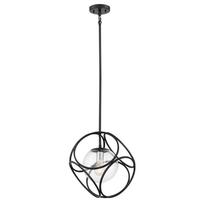 Nuvo Lighting 1 Light 120 volt Black Indoor Mini Pendant Light Fixture